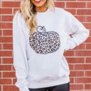 Leopard print Pumpkin Sweatshirt